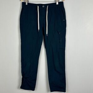 Vuori Mens Pants Sz Large The Rise Shine Blue Drawstring Ripstop Climbing Hiking